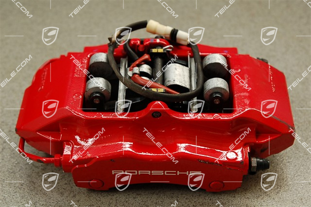 Zacisk hamulcowy, bez klocków, czerwony, 4S / Turbo, L Zacisk hamulcowy, bez klocków, czerwony, 4S / Turbo, L