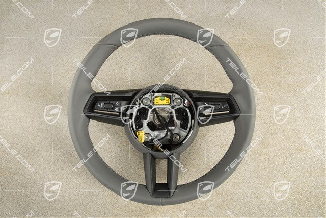 Multifunction steering wheel, Leather, Slate Grey/Black