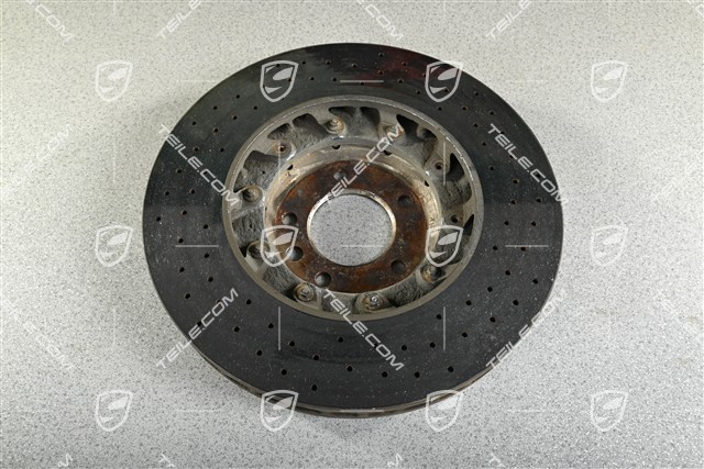 Brake disc, PCCB, 19-inch, yellow calliper, damage L