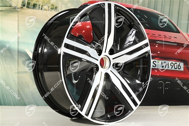 22-inch wheel rim Macan Exclusive Design, 9J x 22 ET29, black high gloss, left