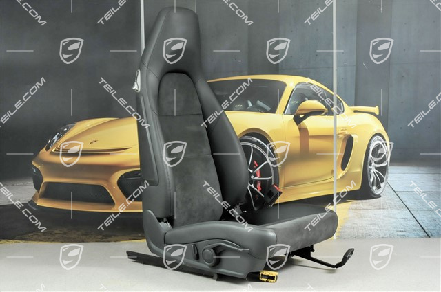 Sitz, manual einstellbar, Kunstleder-Alcantara, schwarz, R