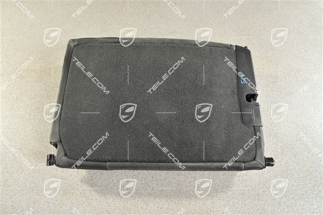 Cabrio / Targa GTS, Back seat backrest, Rear, Leather / Alcantara , Black with Rhodium stitching, L