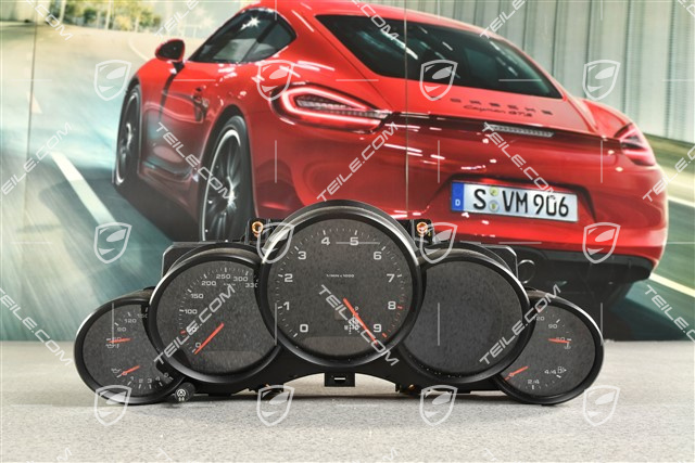 Instrument cluster / Speedometer, PDK, C2 / C2S, Black matte dials