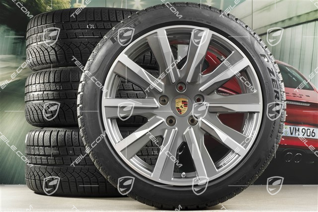 20-inch Taycan Tequipment Design winter wheel set, rims 9J x 20 ET54 + 11J x 20 ET60, Pirelli winter tyres 245/45 R20 + 285/40 R20