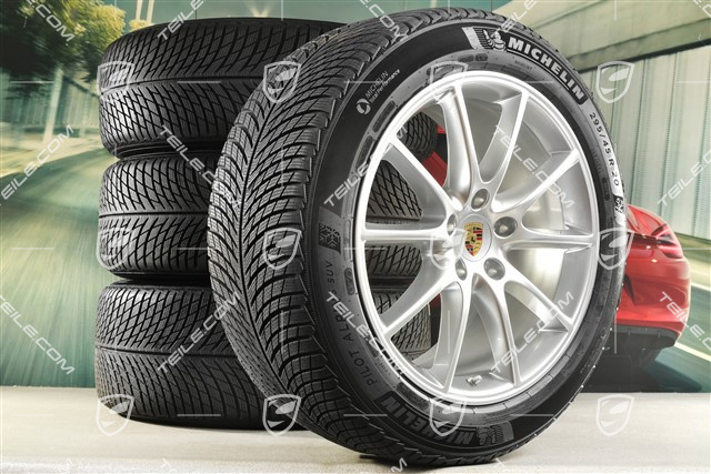 20-inch Cayenne Design winter wheel set, rims 9J x 20 ET50 + 10,5J x 20 ET64 + Michelin winter tyres 255/55 R20 + 295/45 R20, with TPMS