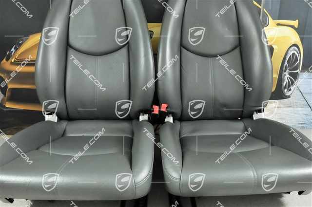 Sitze, manual einstellbar, Leder, steingrau, Satz (L+R)