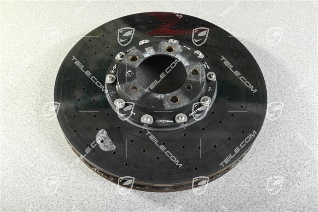 PCCB ceramik brake disc, 20-inch / 420mm, damaged, R