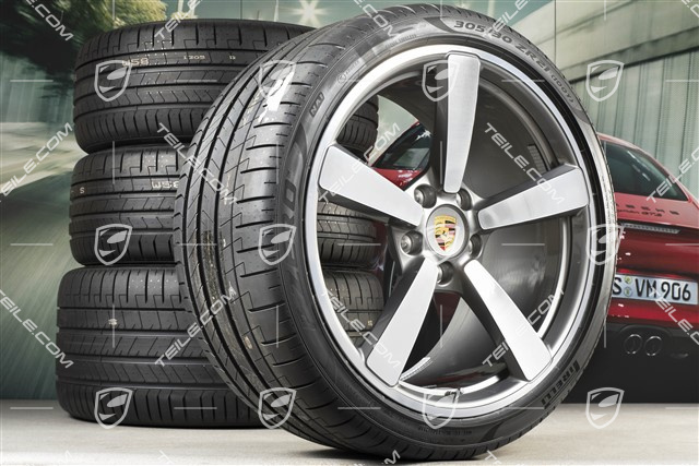 20"+21" Exclusive Design Sommerräder Satz, Felgen 8,5J x 20 ET50 + 11,5J x 21 ET67 + Goodyear Sommerreifen 245/35 R20 + 305/30 R21, mit RDK-Sensoren