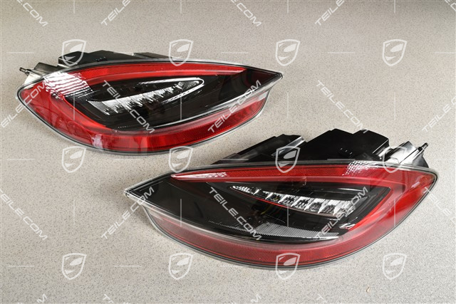 Rear lights, black-red (darkened), set, L+R
