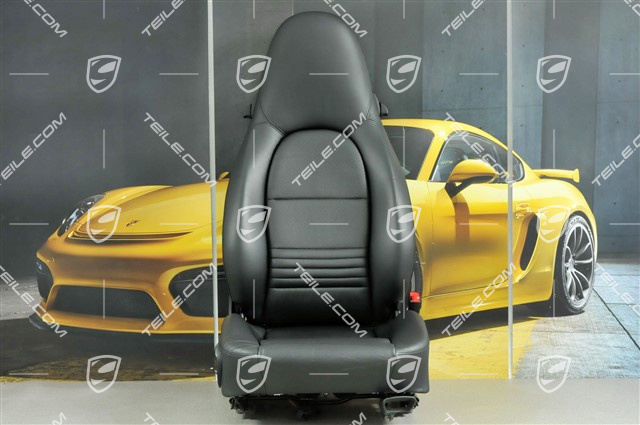 Sitz, manual einstellbar, Leder/Kunstleder, Schwarz, R