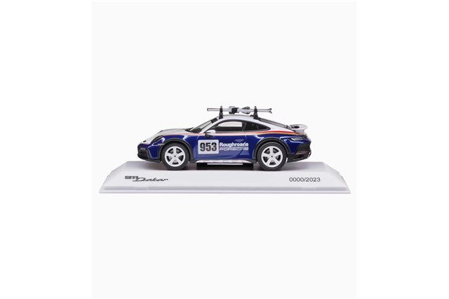 Porsche 911 Dakar (992) z nartami – Christmas, Limited Edition, skala 1:43