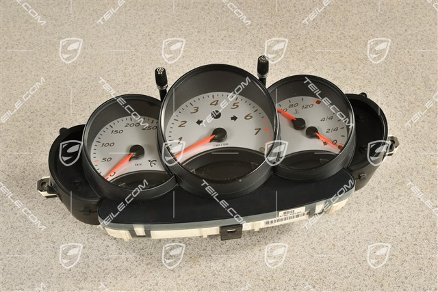 Kombiinstrument / Tacho, 5-Gang schaltgetriebe, Zifferblatt Weiss