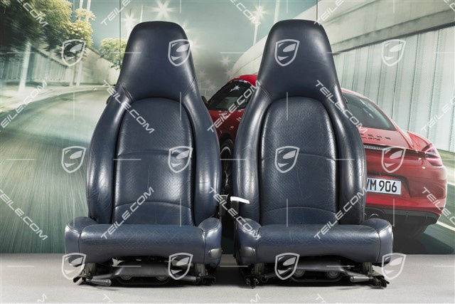Seats, el. adjustable, Heating, leather/leatherette, Midnight blue, set (L+R)