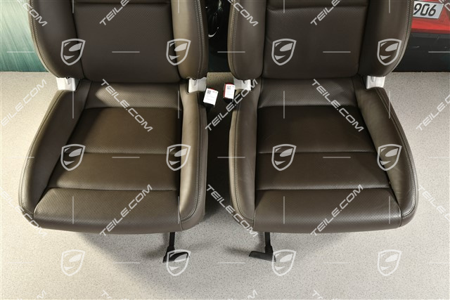 Seats, el. adjustable, leather, agate grey, set, L+R