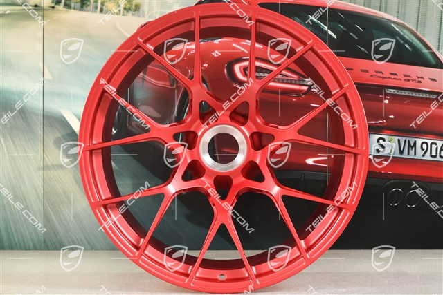 20"+21" GT3RS komplet felg, felgi 10J x 20 ET45 + 13J x 21 ET31, czerwone Pyrored