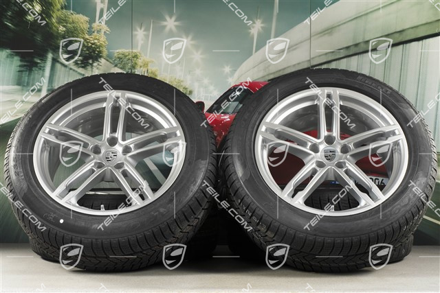 19-inch "Macan Sport" winter wheels set, rims 8,5J x 19 ET21 + 9J x 19 ET21 + Pirelli winter tyres 235/55 R19 + 255/50 R19, with TPMS