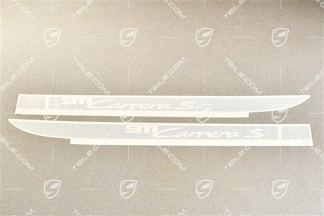 Logo / label set "911 Carrera S", silver Logo / label set "911 Carrera S", silver