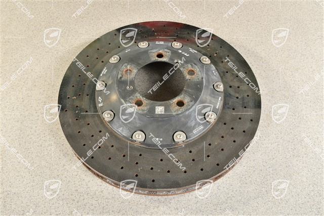 PCCB Ceramic brake disc, 991.2 C2 / C2S / C4 / C4S / 991.1 Turbo / 991.2 Turbo, damaged, R
