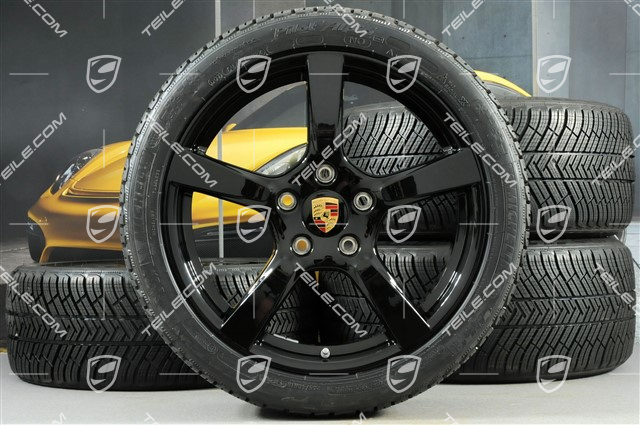 19-inch Cayman S winter wheels set, rims 8J x 19 ET57 + 10J x 19 ET45 + NEW Michelin Pilot Alpin 4 winter tyres 235/40 R19 + 265/40 R19