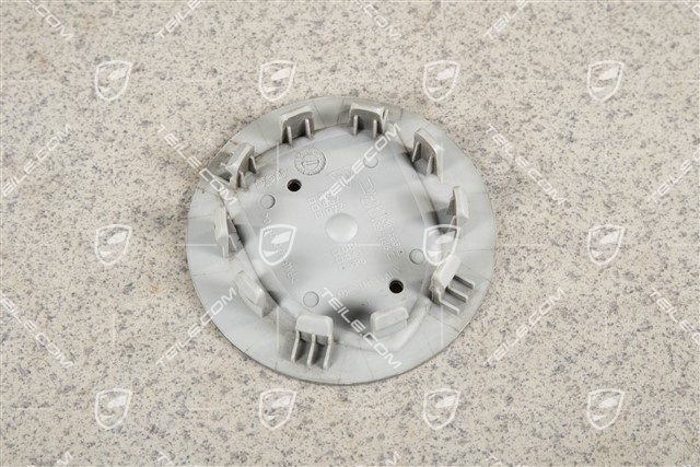 Hub cap, Concave, Coloured Crest, Titanium Metallic