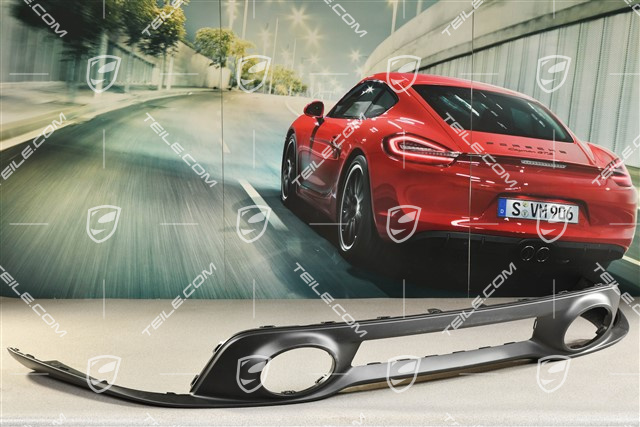 Rear bumper lower cover / diffuser, Turbo, Black matte