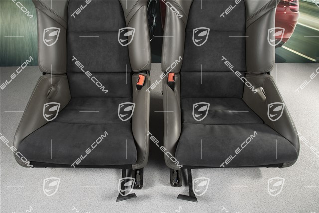 Bucket seats, collapsible, leather/Alcantara, Agate Grey, L+R
