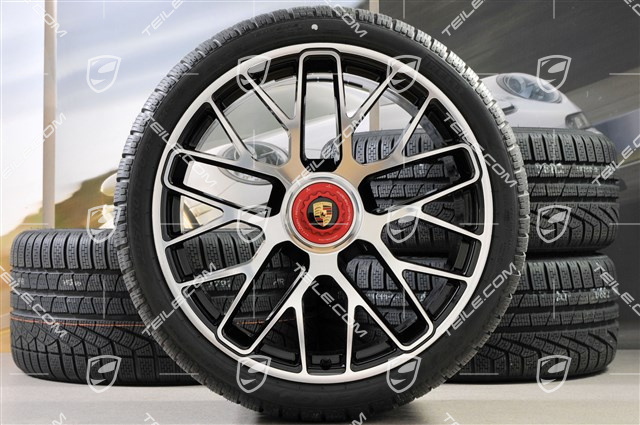 GT3 20" winter wheels  "Turbo S" central locking, 9J x 20 ET51 + 11J x 20 ET59 + Pirelli winter tyres 245/35 R20+295/30 R20, TPMS.