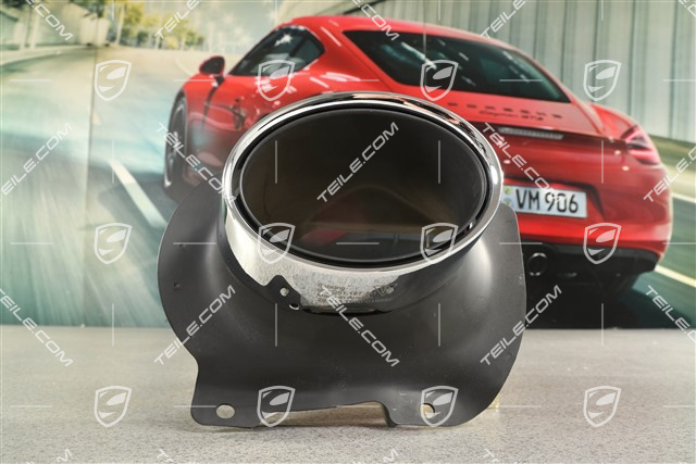 Exhaust tail pipe silver/chrom, R