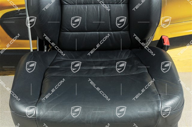 Sitz, manual einstellbar, Heizung, Leder, Metropolblau, Raffleder, R