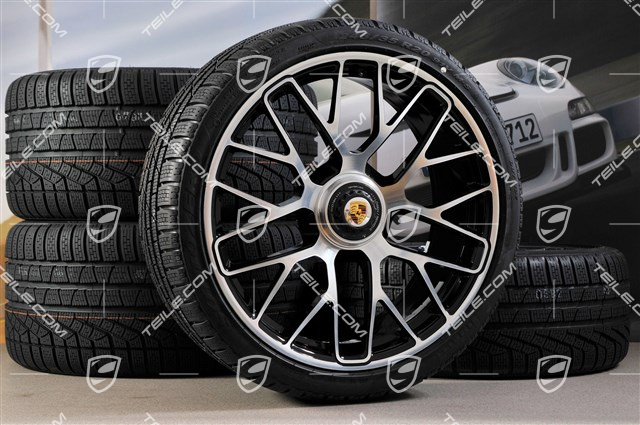 20" Turbo S central locking winter wheel set for Turbo S, wheels 8,5J x 20 ET51 + 11J x 20 ET59 + Pirelli Sottozero II winter wheels 245/35 R20+295/30 R20, TPMS