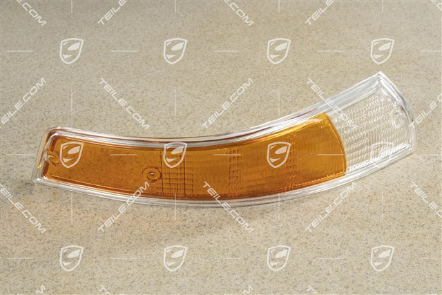 Lichtscheibe für Blinkleichte, Scheinwerferglas, Rand Aluminium, R