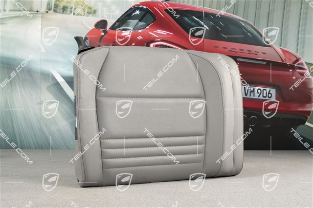 Back seat backrest, Rear, Leatherette, Graphite grey, Coupe, R