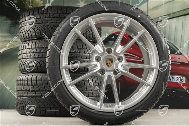 19-/20-inch Carrera winter wheel set, wheel rims 8,5J x 19 ET52 + 11J x 20 ET66 + Pirelli winter tyres 235/40 R19 + 295/35 R20, with TPMS