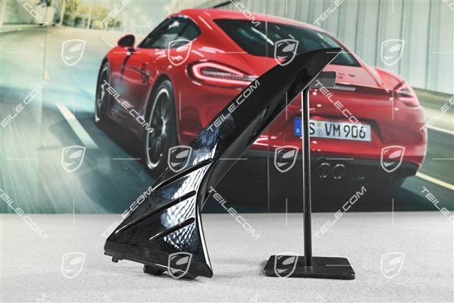 Rear spoiler trim, Black, R