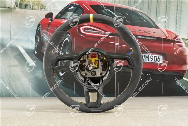 Sportlenkrad GT, Alcantara, Schwarz/Racinggelb, 12-Uhr Markierung Racinggelb