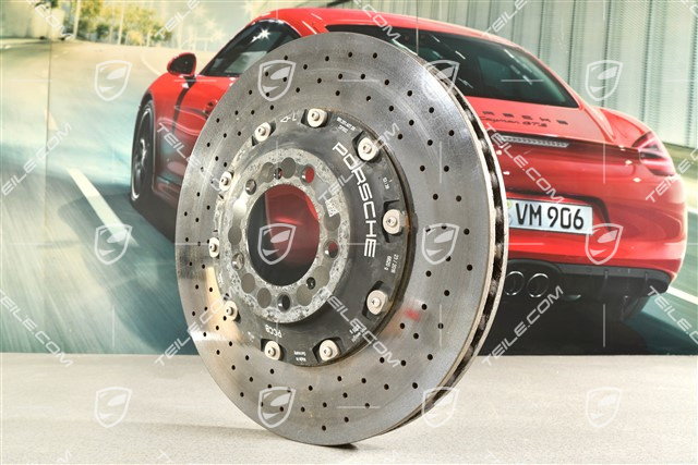 PCCB Ceramic brake disc, 991.2 C2/C2S/C4/C4S/ 991.1 Turbo / 991.2 Turbo, slightly damaged, L