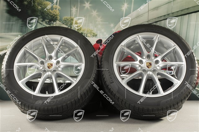 20-inch Cayenne Design winter wheel set, rims 9J x 20 ET50 + 10,5J x 20 ET64 + Pirelli winter tyres 275/45 R20 + 305/40 R20, with TPMS