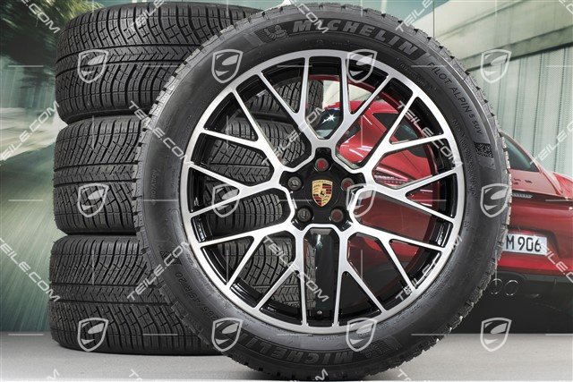 20-inch "RS Spyder Design" winter wheels set, rims 9J x 20 ET26 + 10J x 20 ET19 + NEW Michelin Pilot Alpin 5 SUV winter tyres 265/45 R20 + 295/40 R20, with TPMS, black high gloss