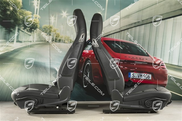 Seats, manual/electric adjustable, Leatherette/Alcantara, black, L+R