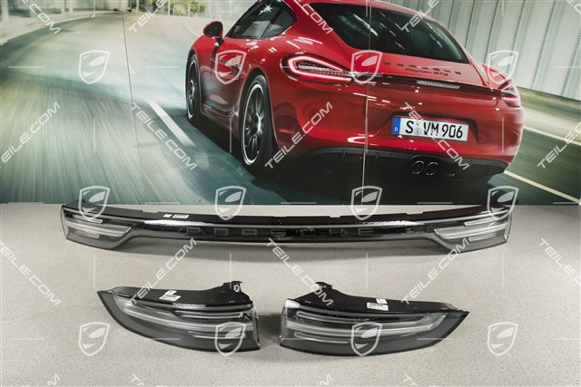 LED tail lights incl. light panel, darkened/black, Black inscription, LEFT+CENTER+RIGHT