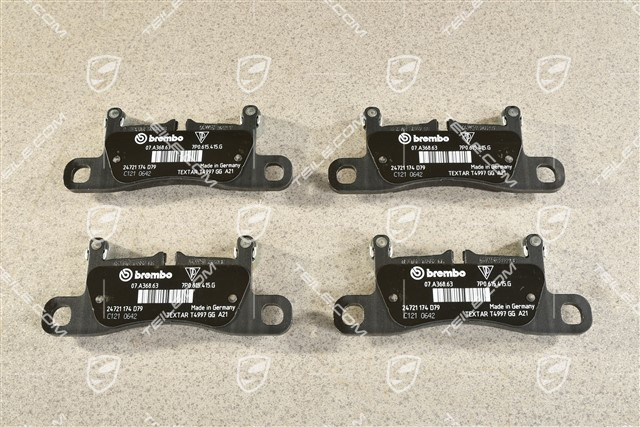 Bremsbelagsatz, 19", roter Bremssattel, L+R
