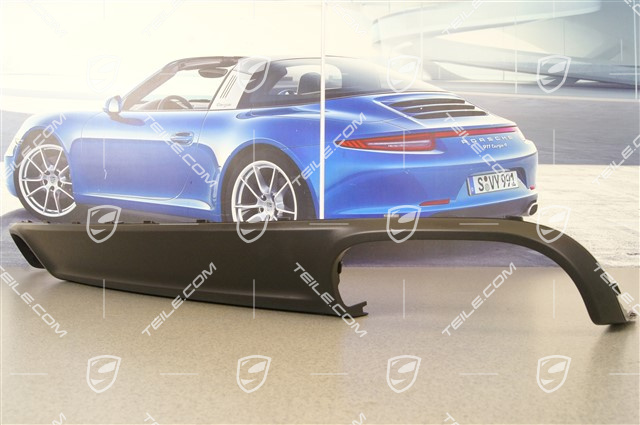 Rear bumper lower cover / diffuser, Black matte