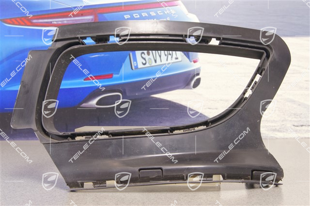 GT2RS, Bracket / Frame Support, Rear Bumper, Black matte, R GT2RS, Bracket / Frame Support, Rear Bumper, Black matte, R