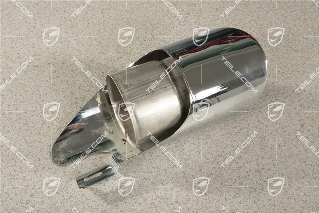 Tail pipe, sport exhaust, polished, outer, R