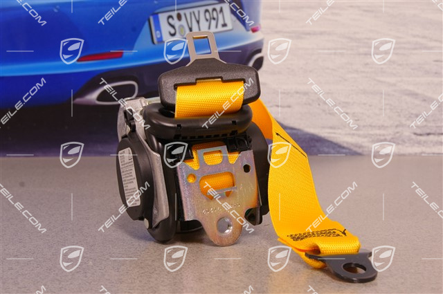 Seat belt, Coupe, front, speed yellow, R Seat belt, Coupe, front, speed yellow, R
