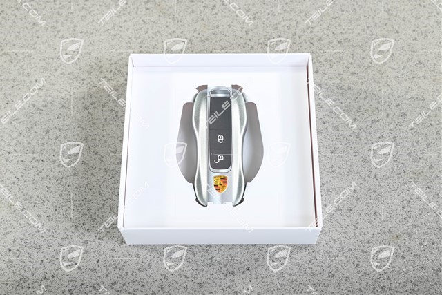 Vehicle key side faces / Key cap, Painted / lacquered, set Dolomite Silver Metallic