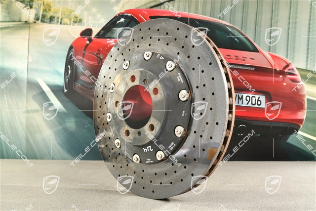 PCCB Ceramic brake disc, 991.2 C2 / C2S / C4 / C4S / 991.1 Turbo / 991.2 Turbo, damaged, R
