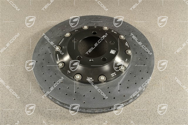 PCCB Ceramic brake disc, 991.2 C2/C2S/C4/C4S/991.1 Turbo/991.2 Turbo, slightly damaged, R