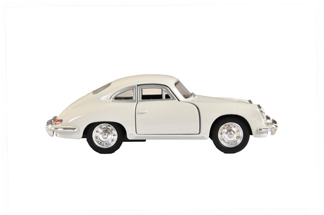 Car/toy pull back Porsche 356 B Coupe, Welly, scale 1:38, white