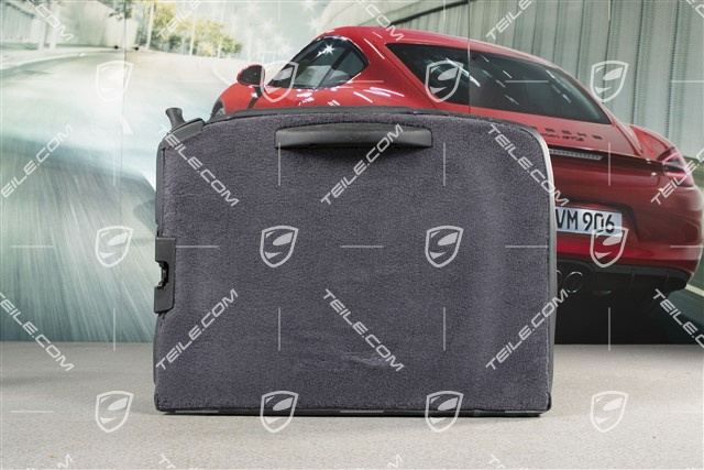 Back seat backrest, Draped leather, metropole blue, Coupe, L
